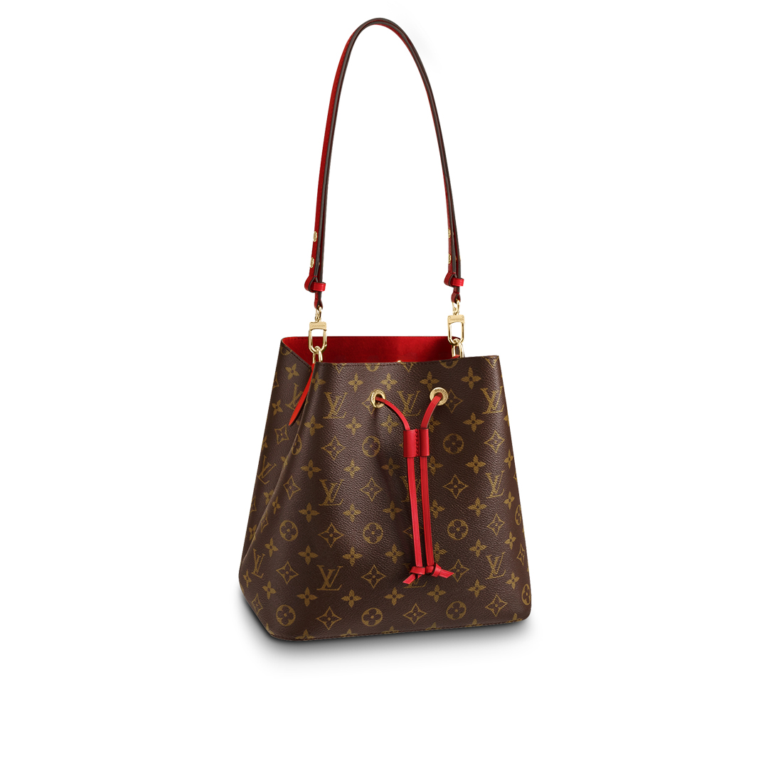 Louis Vuitton NEONOE MM Bucket Bag Monogram M44021 Coquelicot Red